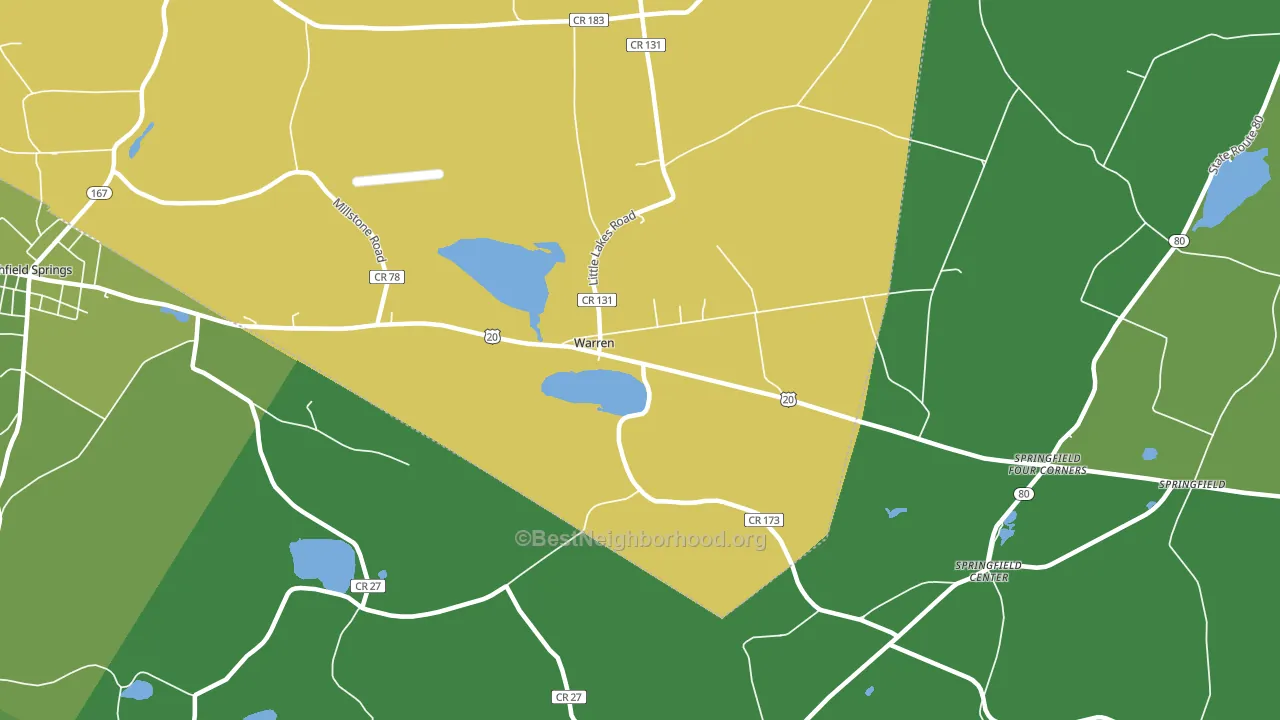 Warren, NY block-group voter-turnout map