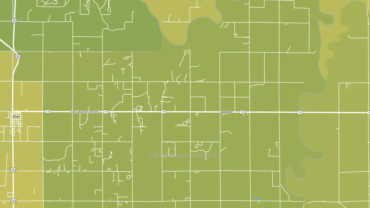 Warren, OK block-group voter-turnout map