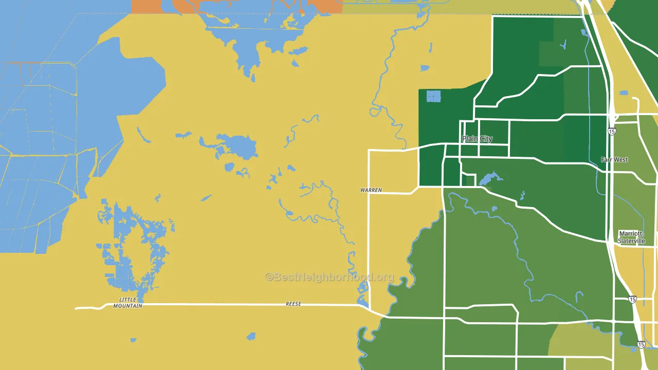Warren, UT block-group voter-turnout map