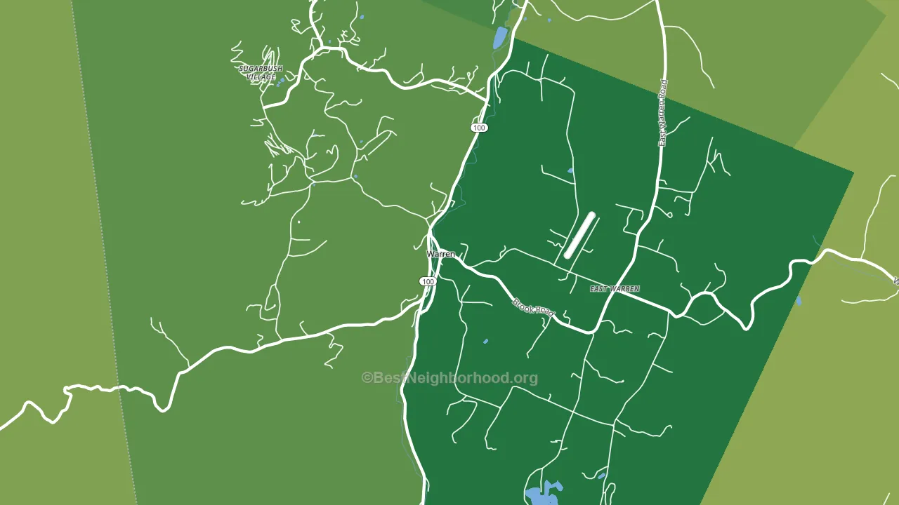 Warren, VT block-group voter-turnout map