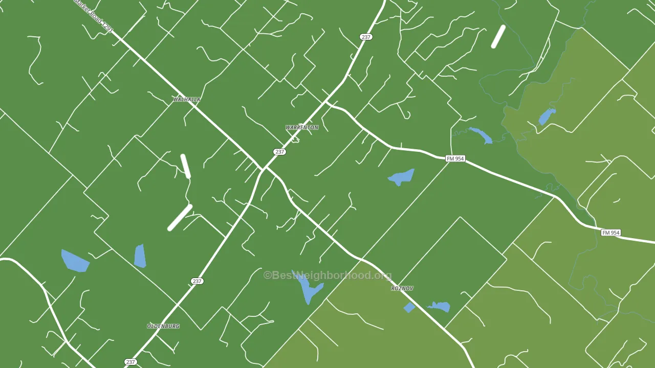 Warrenton, TX block-group voter-turnout map