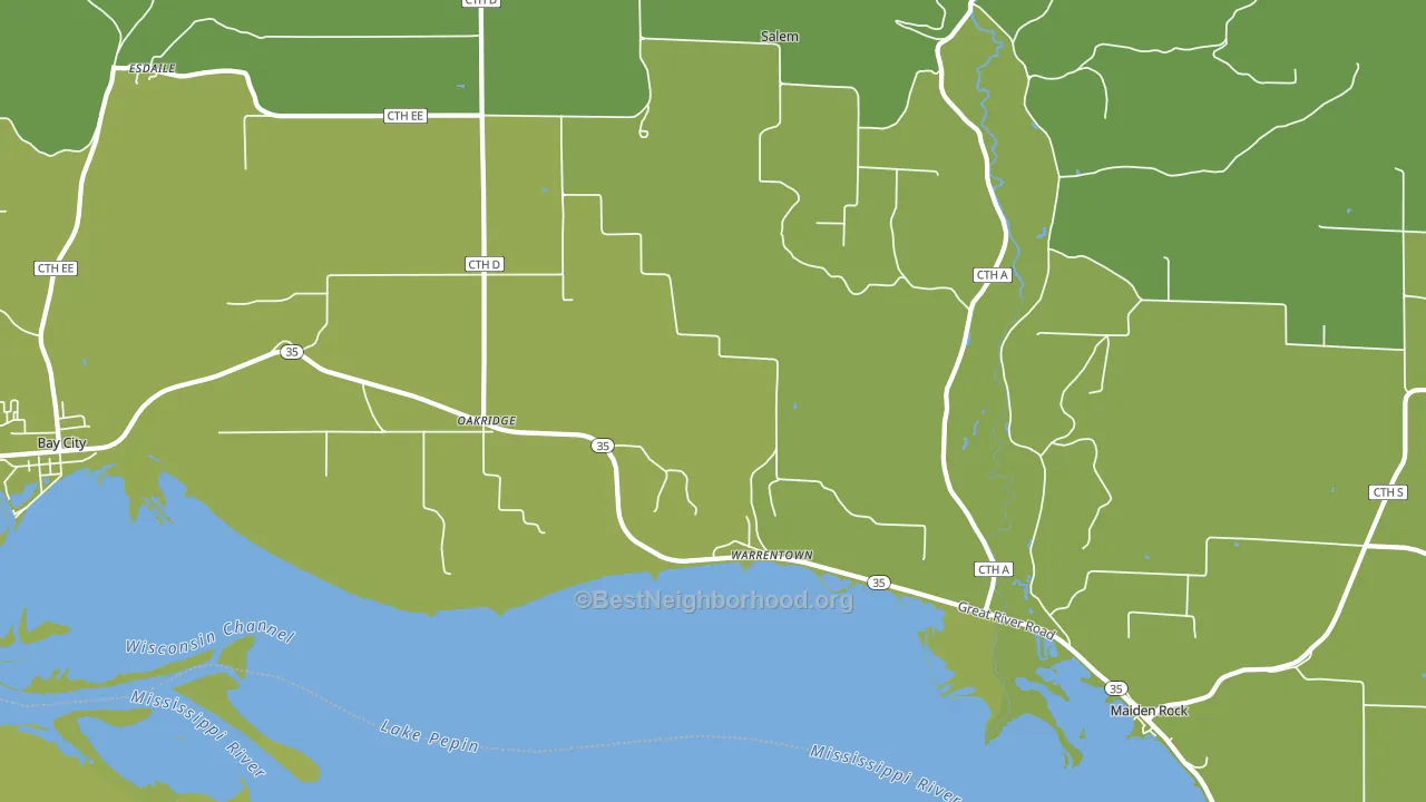 Warrentown, WI block-group voter-turnout map