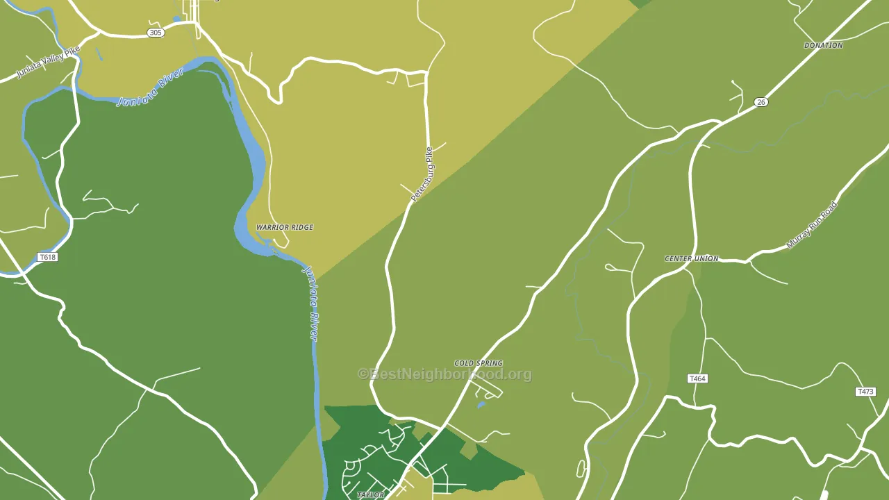 Warrior Ridge, PA block-group voter-turnout map