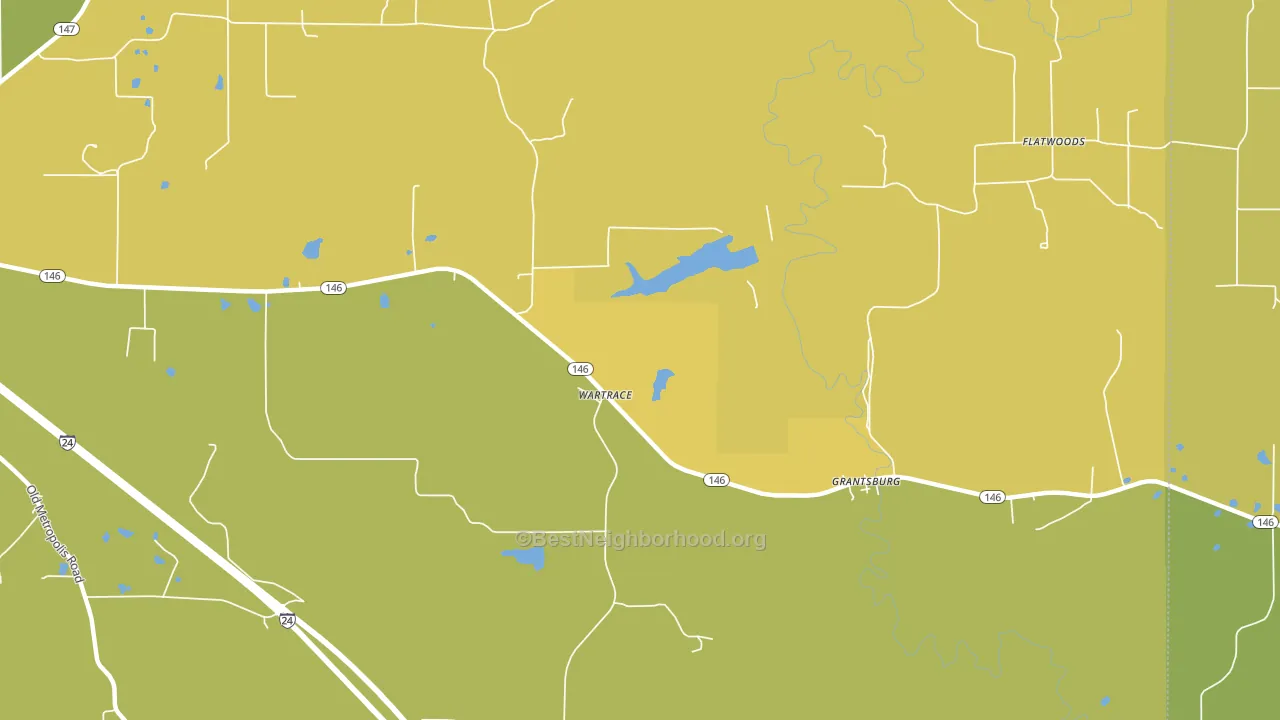 Wartrace, IL block-group voter-turnout map