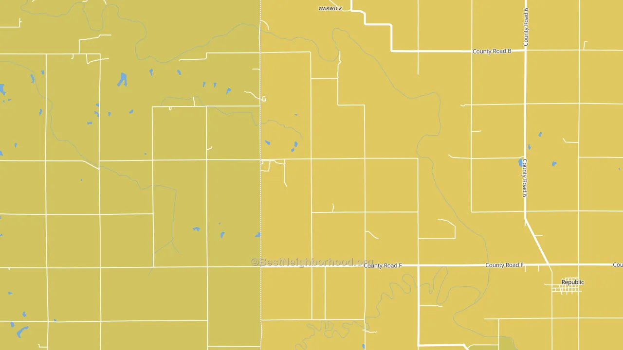 Warwick, KS block-group voter-turnout map