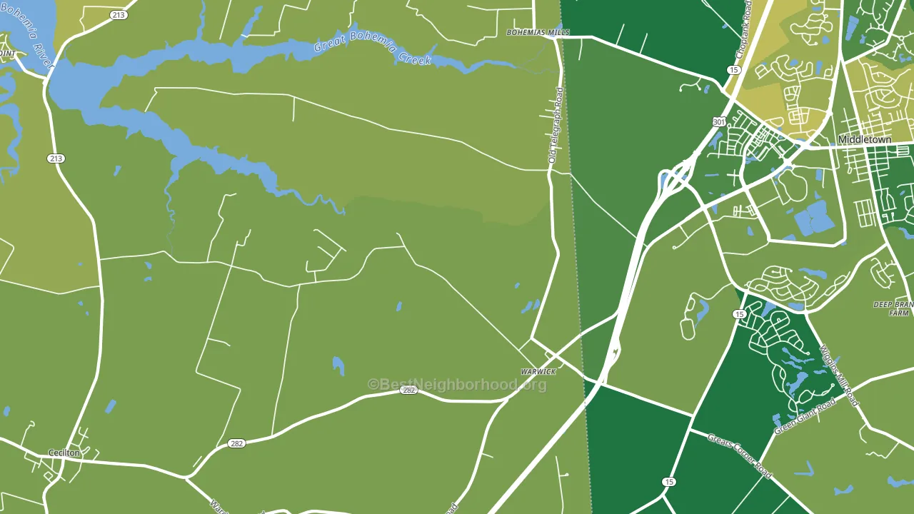 Warwick, MD block-group voter-turnout map