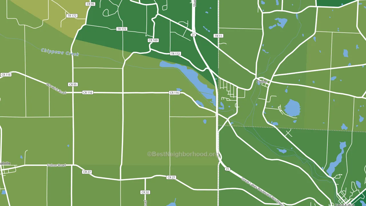 Warwick, OH block-group voter-turnout map