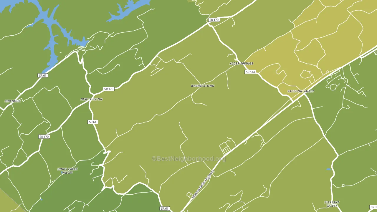 Warwicktown, TN block-group voter-turnout map