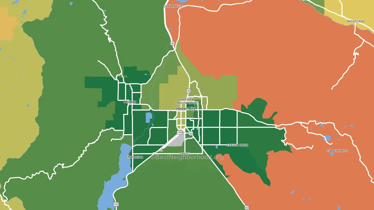 Wasatch County, UT block-group voter-turnout map