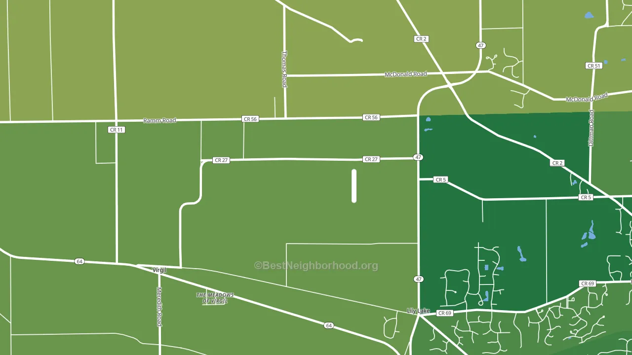 Wasco, IL block-group voter-turnout map