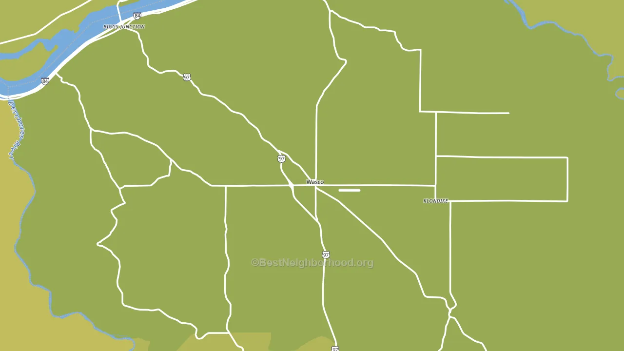 Wasco, OR block-group voter-turnout map