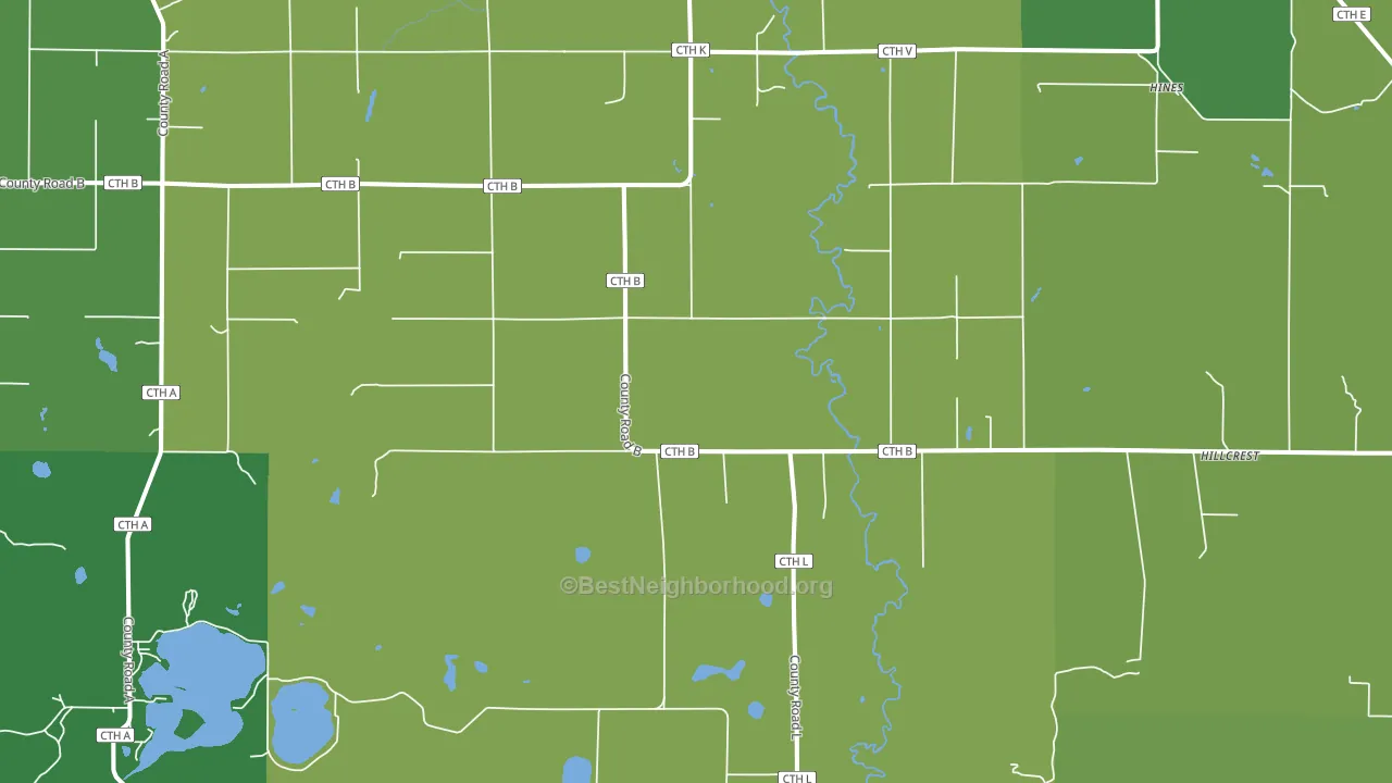 Wascott, WI block-group voter-turnout map