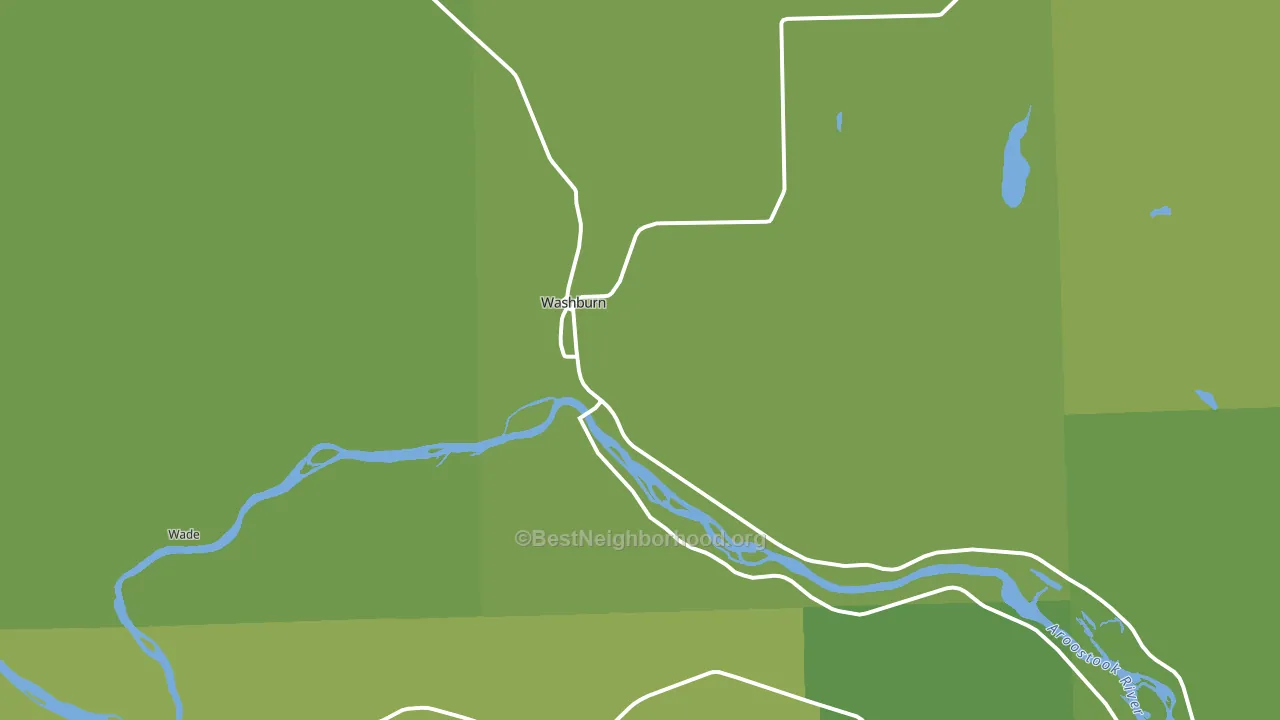 Washburn, ME block-group voter-turnout map