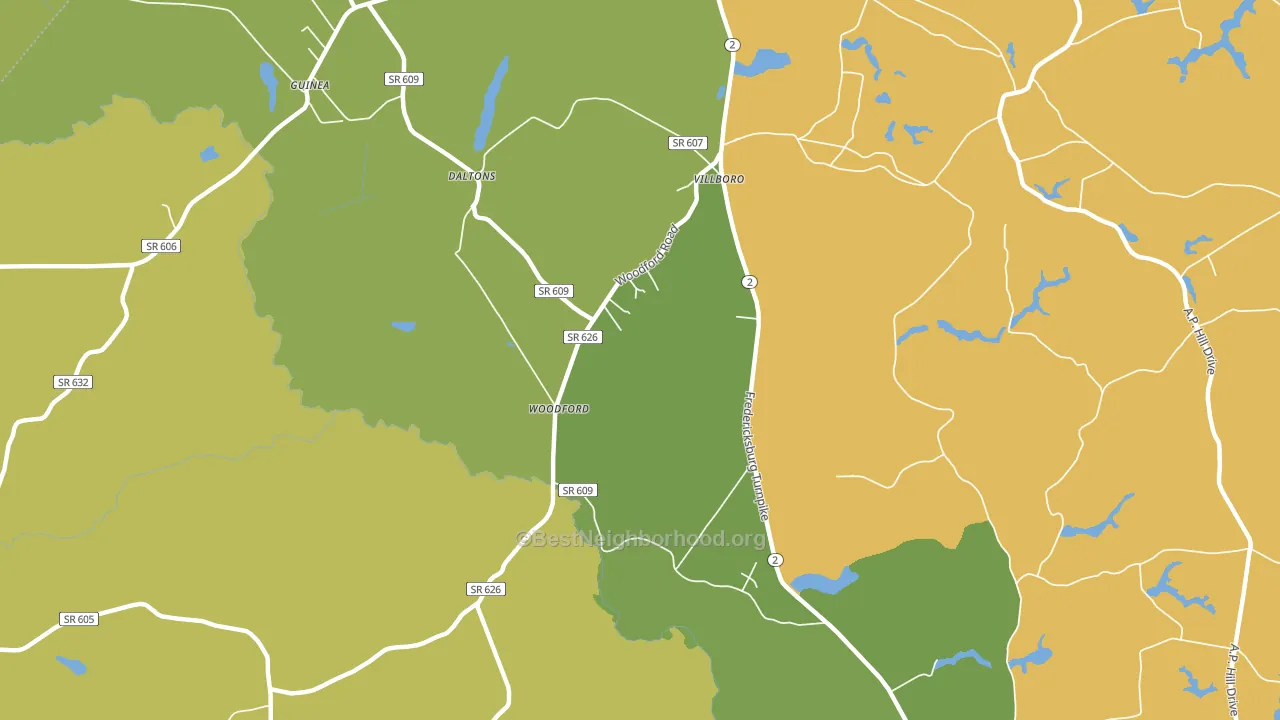Washington Corner, VA block-group voter-turnout map