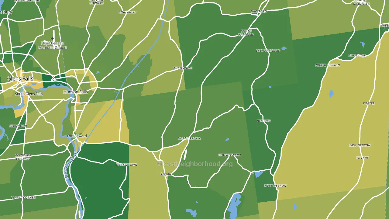 Washington County, NY block-group voter-turnout map