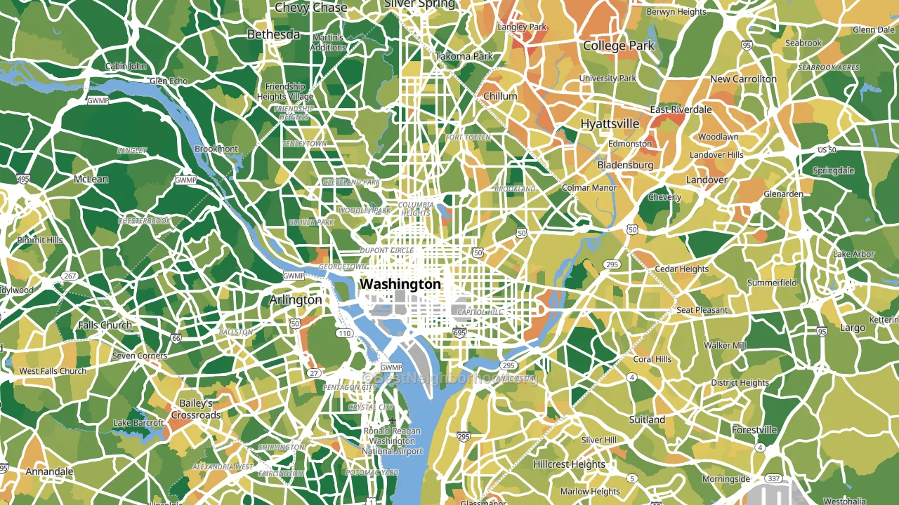 Washington, DC block-group voter-turnout map