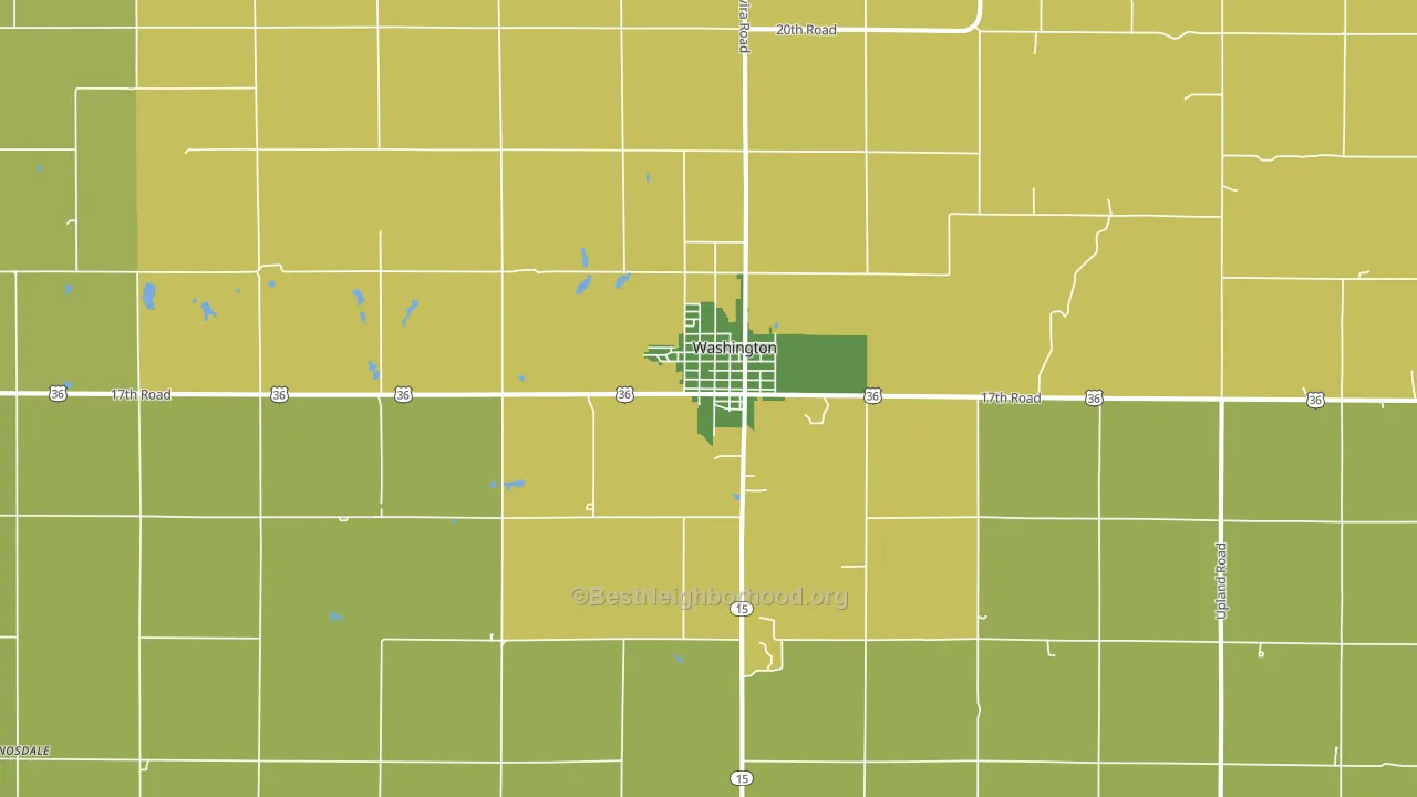 Washington, KS block-group voter-turnout map