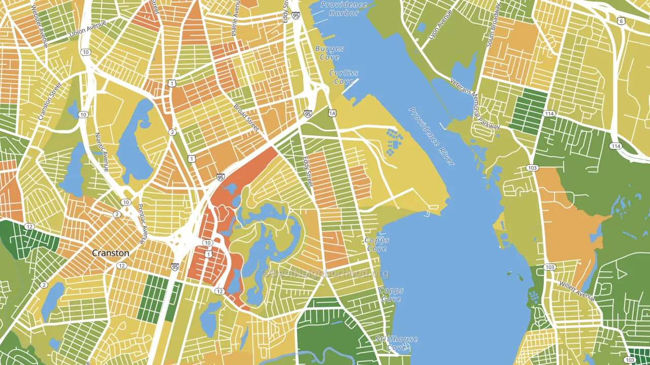 Washington Park, Providence, RI block-group voter-turnout map