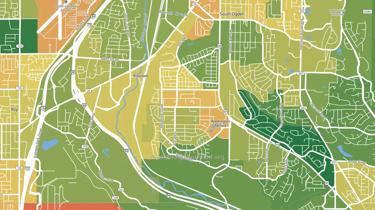 Washington Terrace, UT block-group voter-turnout map