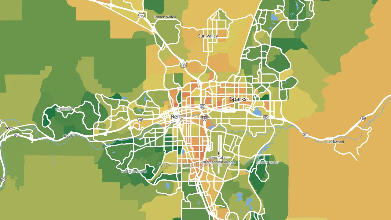 Washoe County, NV block-group voter-turnout map