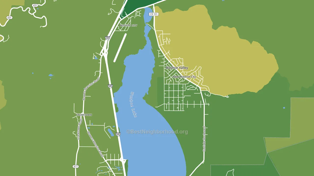 Washoe Valley, NV block-group voter-turnout map