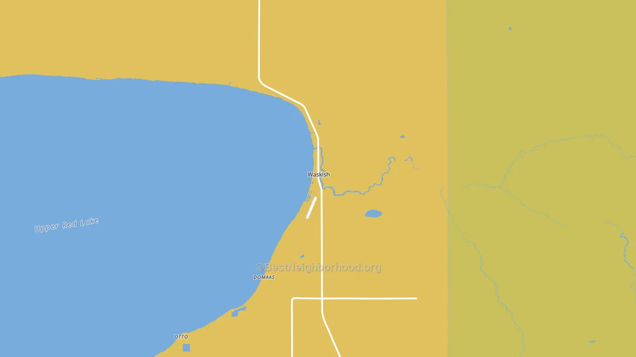 Waskish, MN block-group voter-turnout map