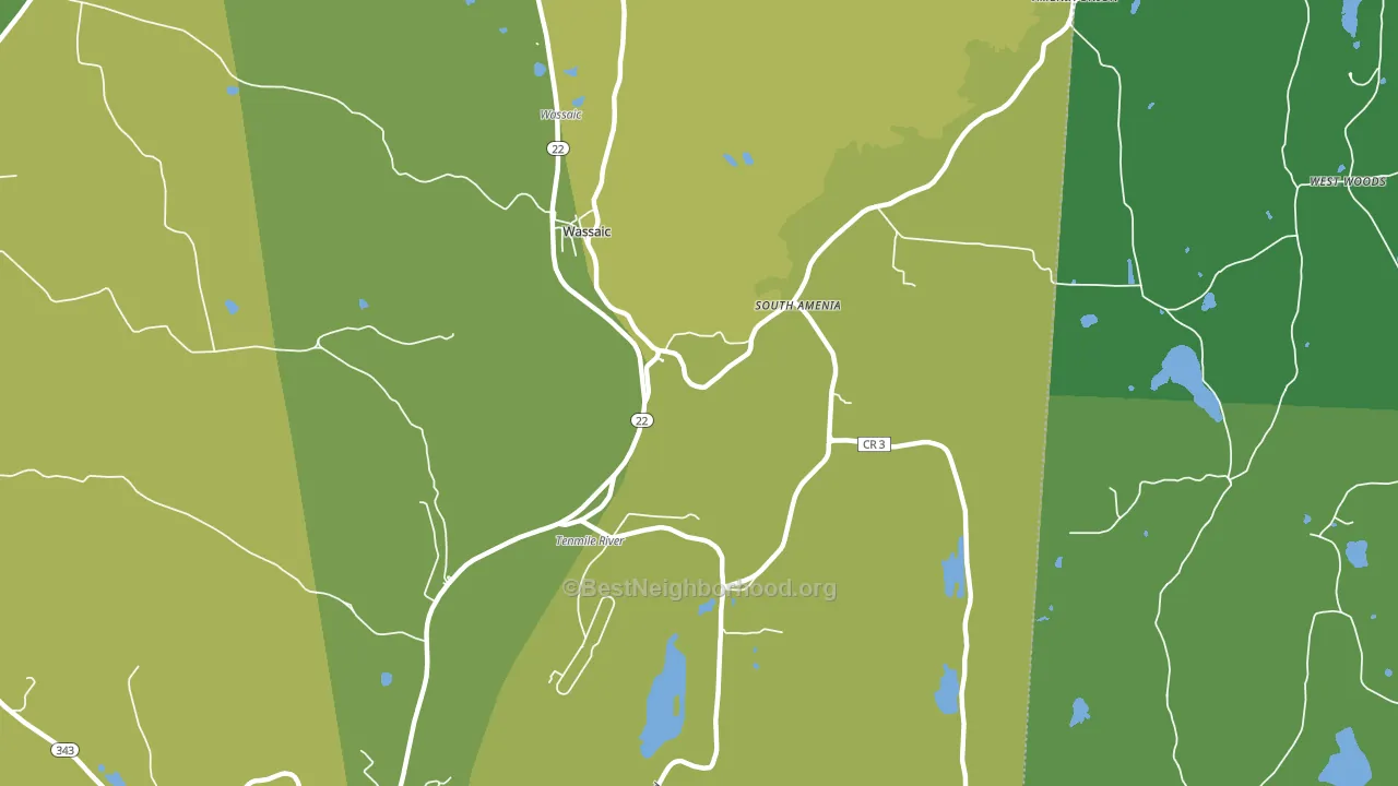 Wassaic, NY block-group voter-turnout map