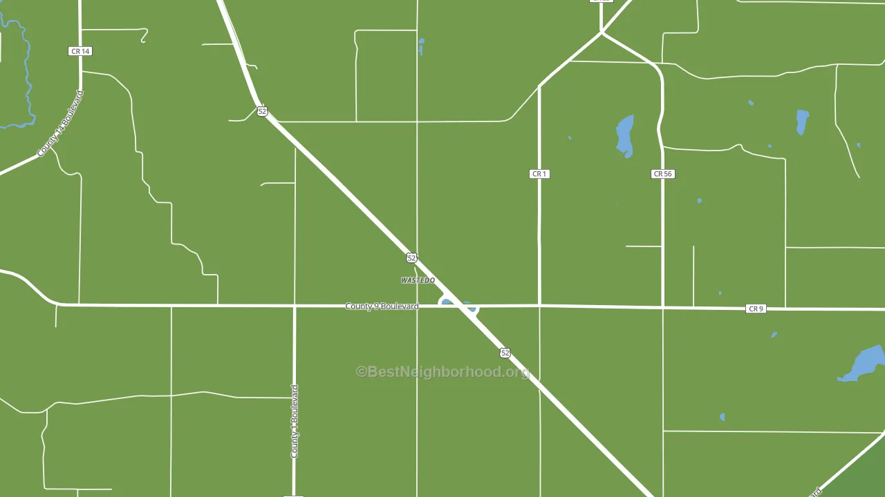 Wastedo, MN block-group voter-turnout map