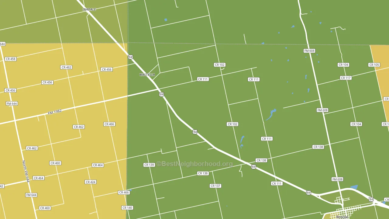 Wastella, TX block-group voter-turnout map