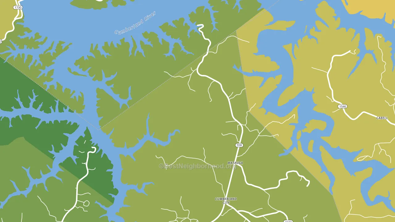 Watauga, KY block-group voter-turnout map
