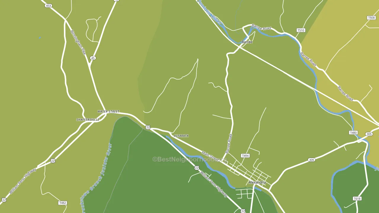 Water Street, PA block-group voter-turnout map
