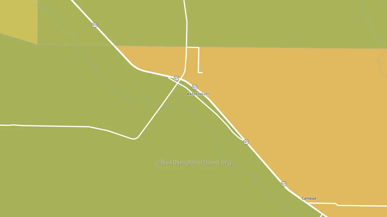 Water Valley, TX block-group voter-turnout map