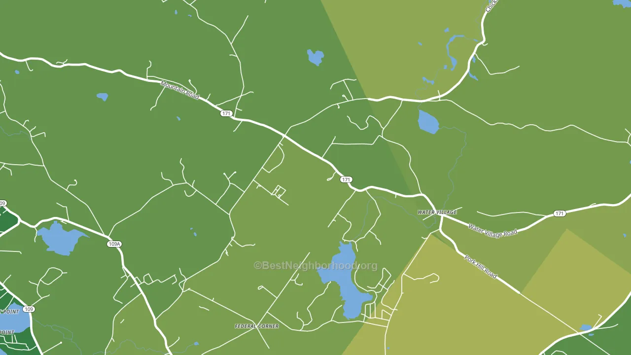 Water Village, NH block-group voter-turnout map