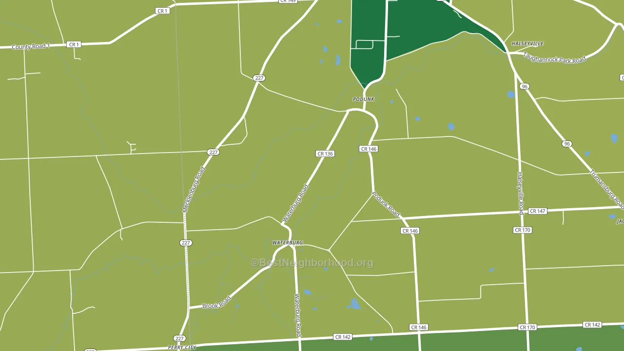 Waterburg, NY block-group voter-turnout map