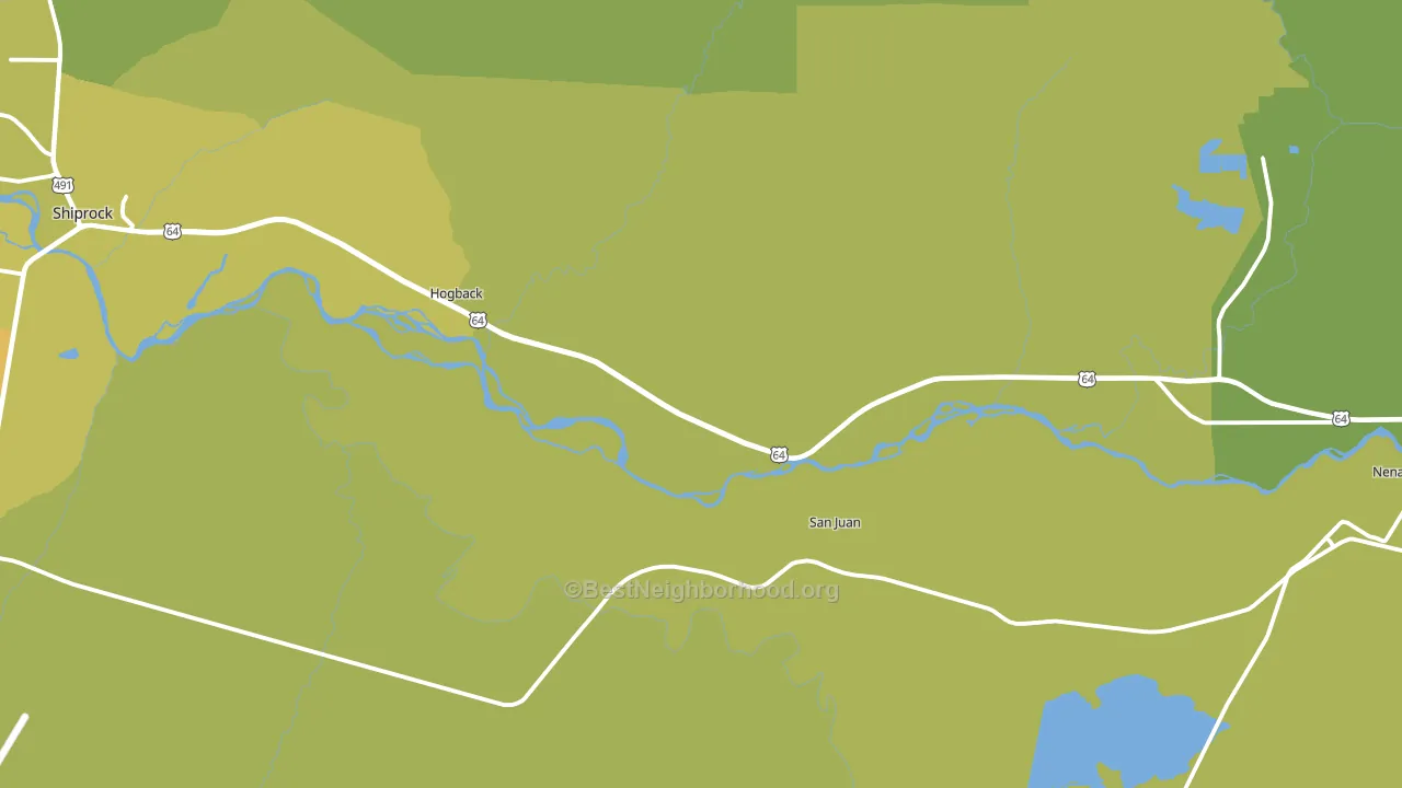 Waterflow, NM block-group voter-turnout map