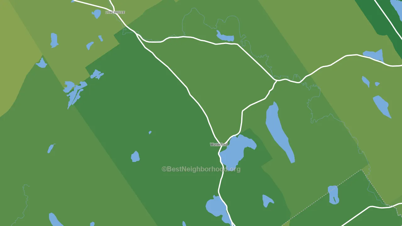 Waterford, ME block-group voter-turnout map