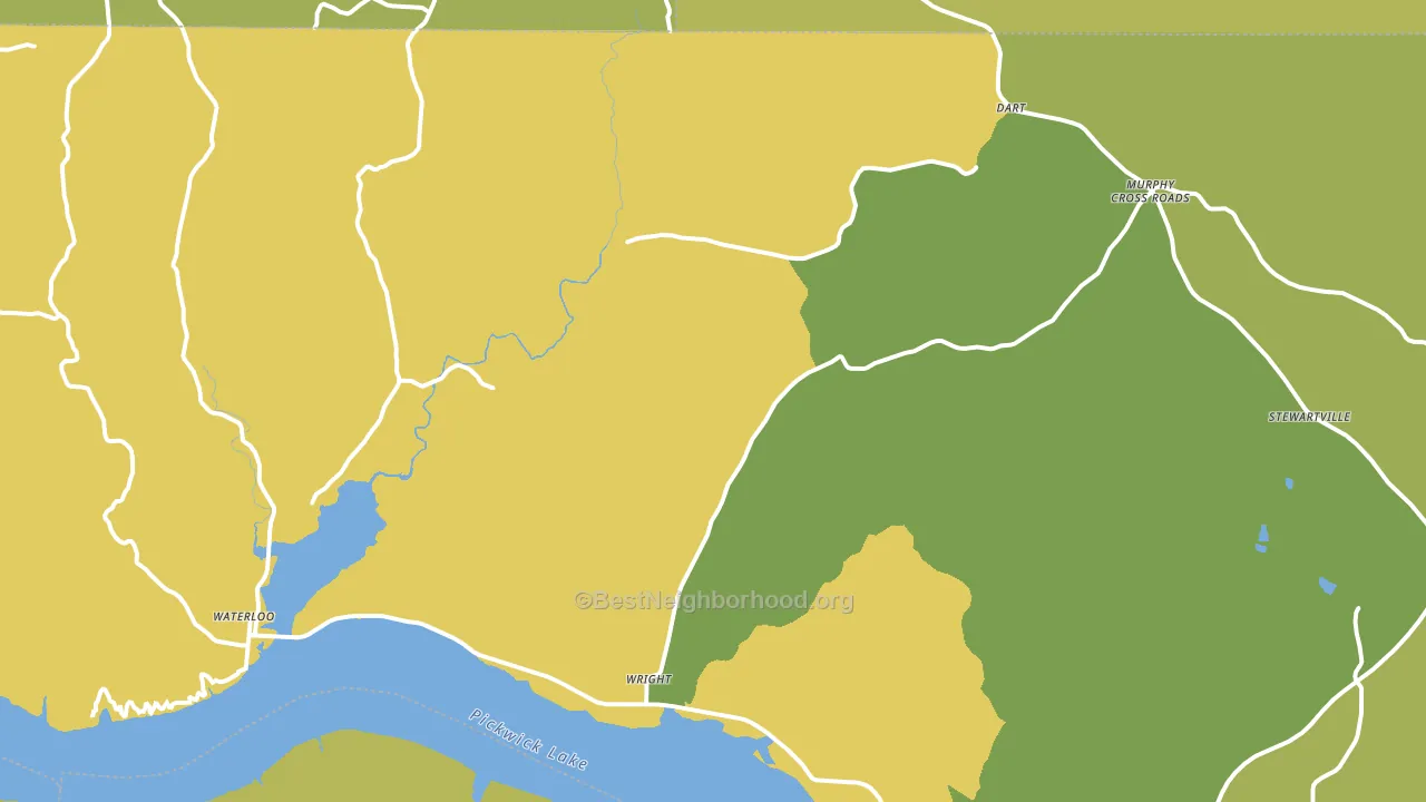 Waterloo, AL block-group voter-turnout map