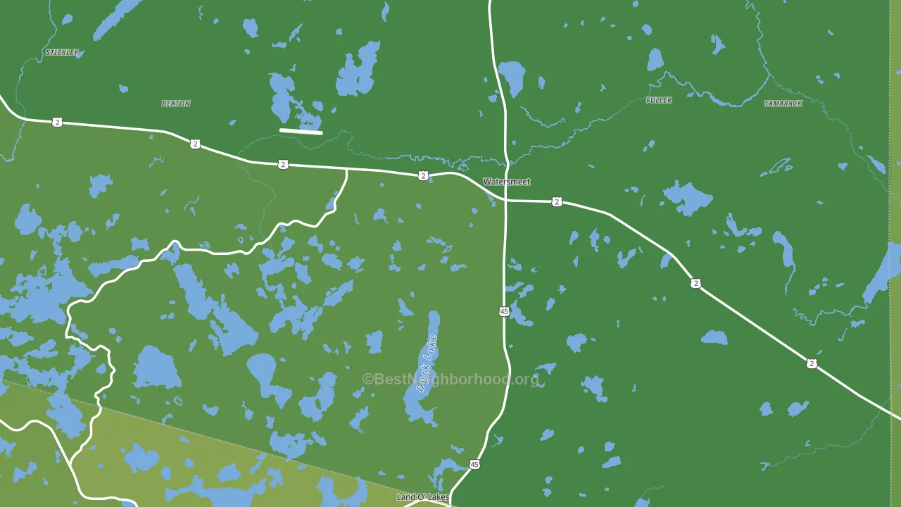 Watersmeet, MI block-group voter-turnout map