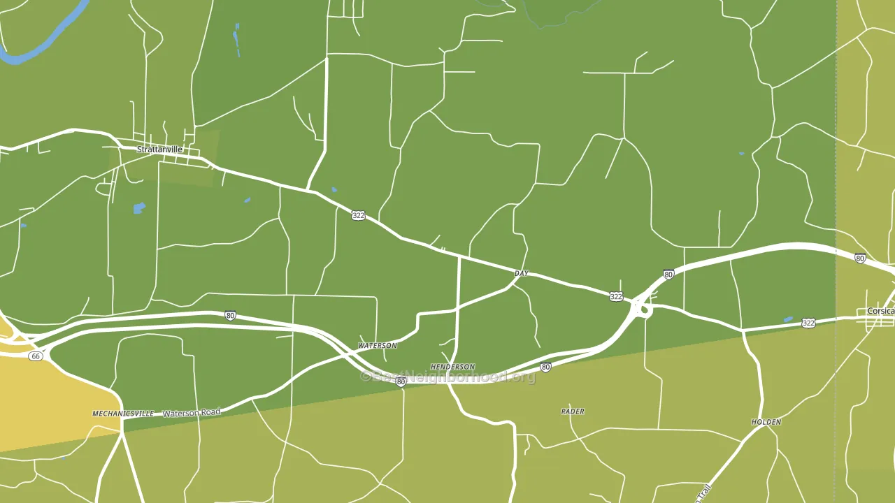 Waterson, PA block-group voter-turnout map