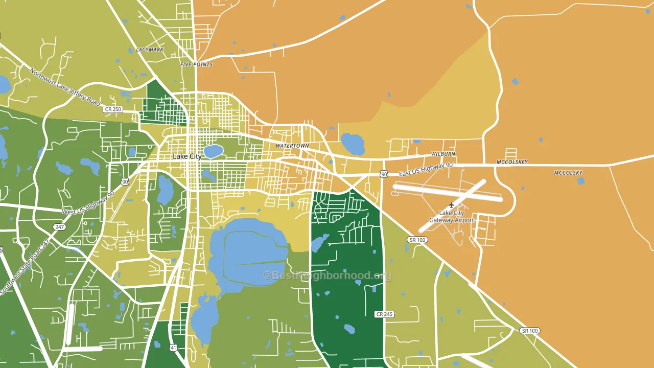 Watertown, FL block-group voter-turnout map