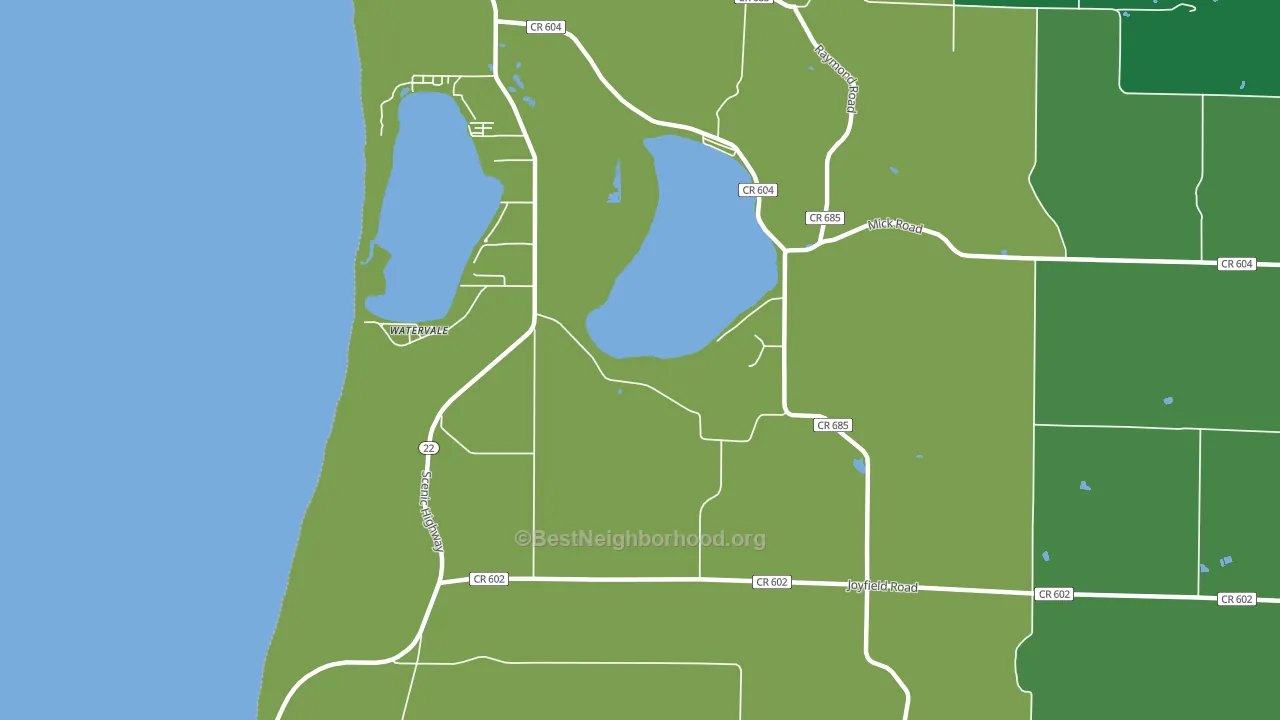 Watervale, MI block-group voter-turnout map