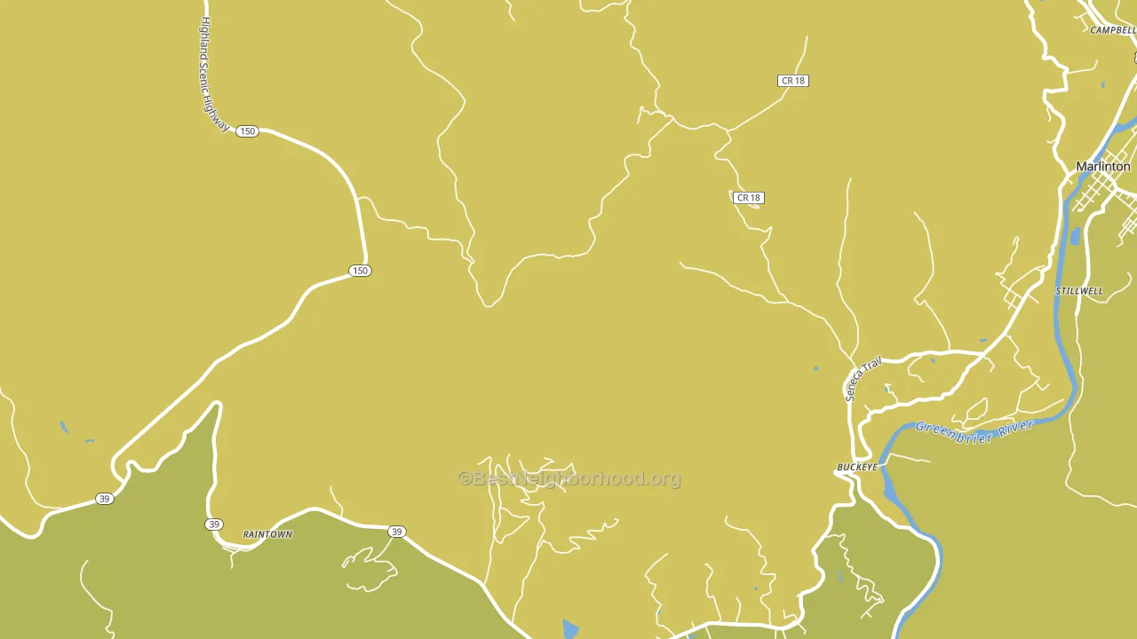 Watoga, WV block-group voter-turnout map