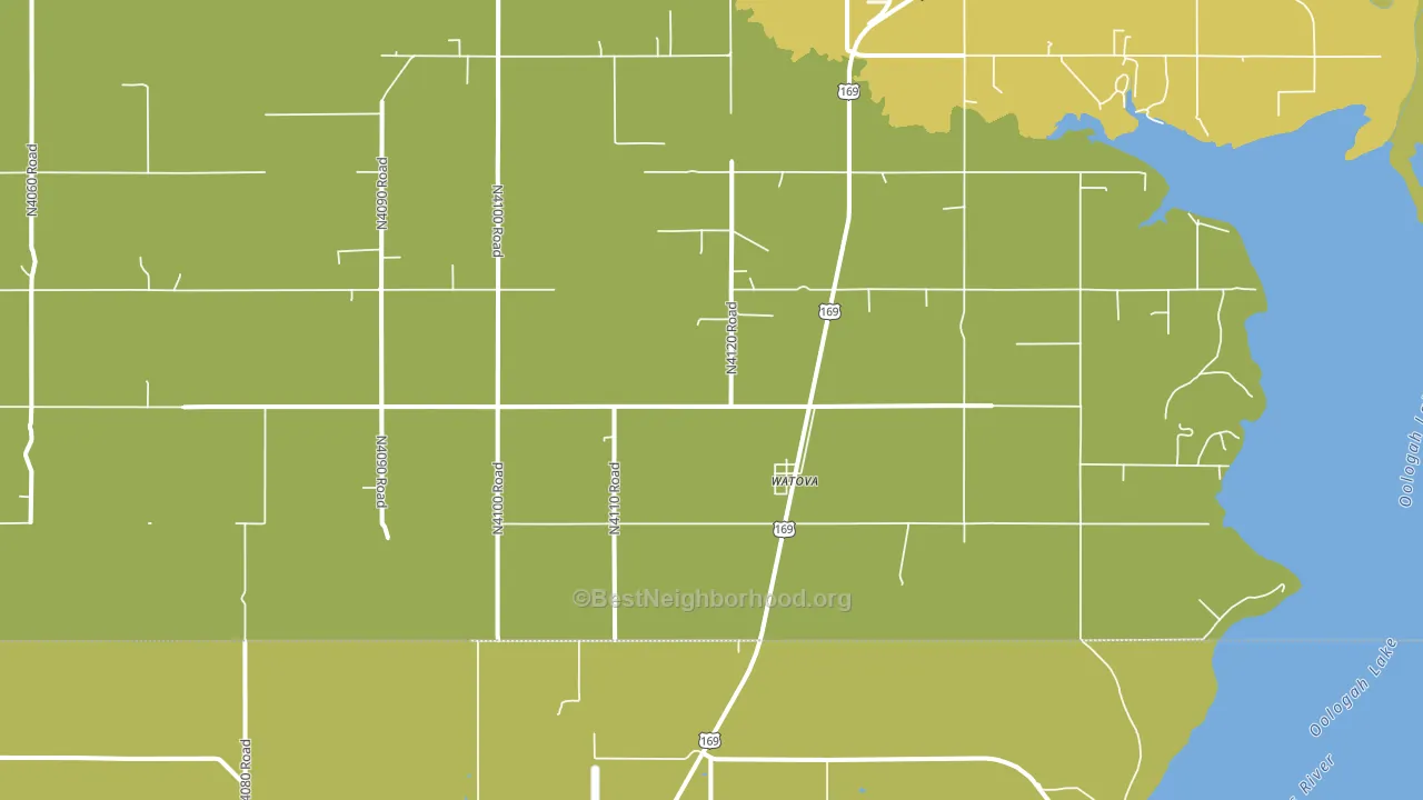 Watova, OK block-group voter-turnout map