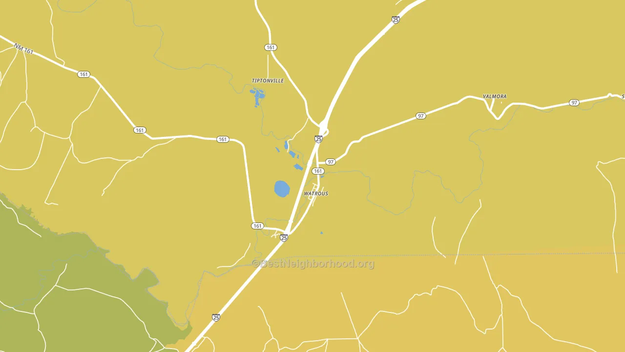 Watrous, NM block-group voter-turnout map