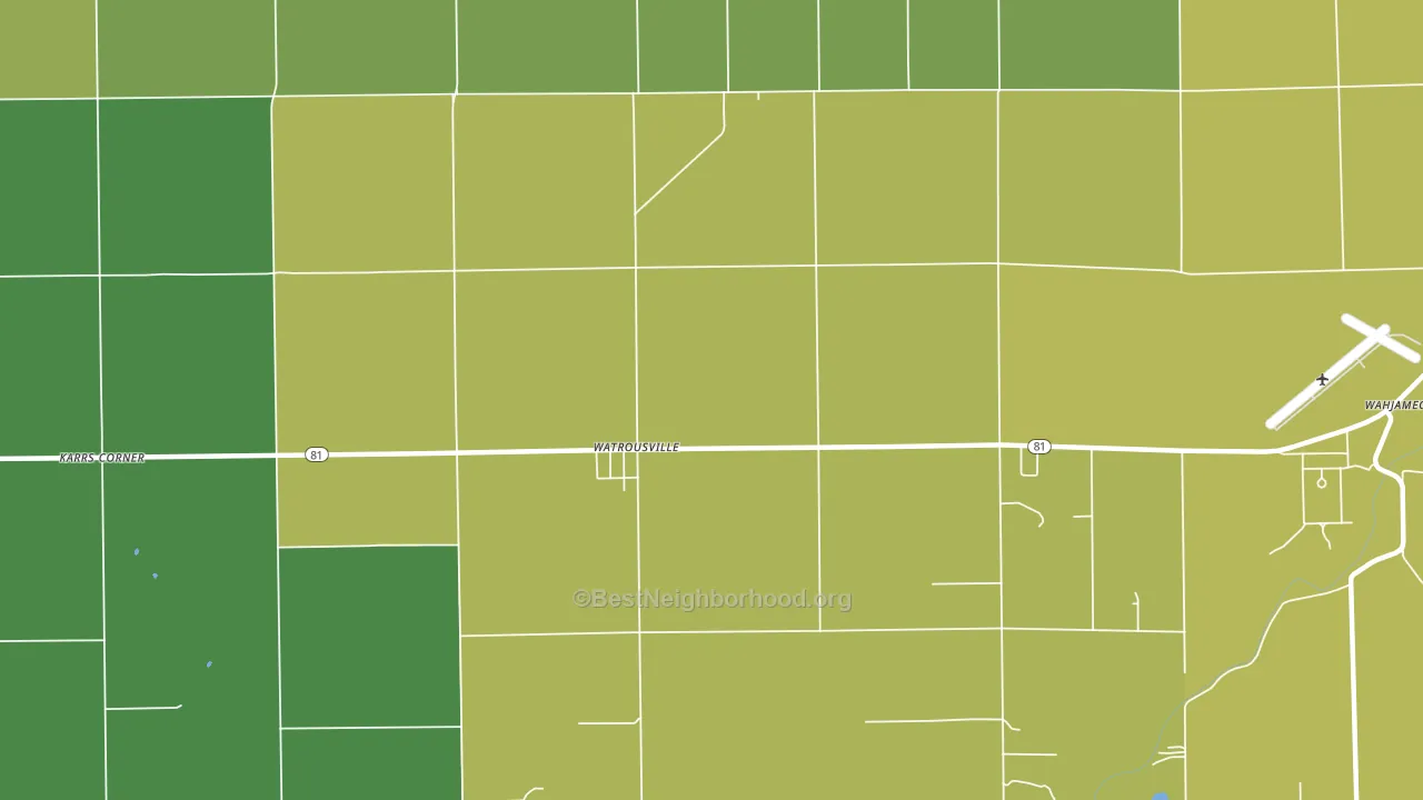 Watrousville, MI block-group voter-turnout map