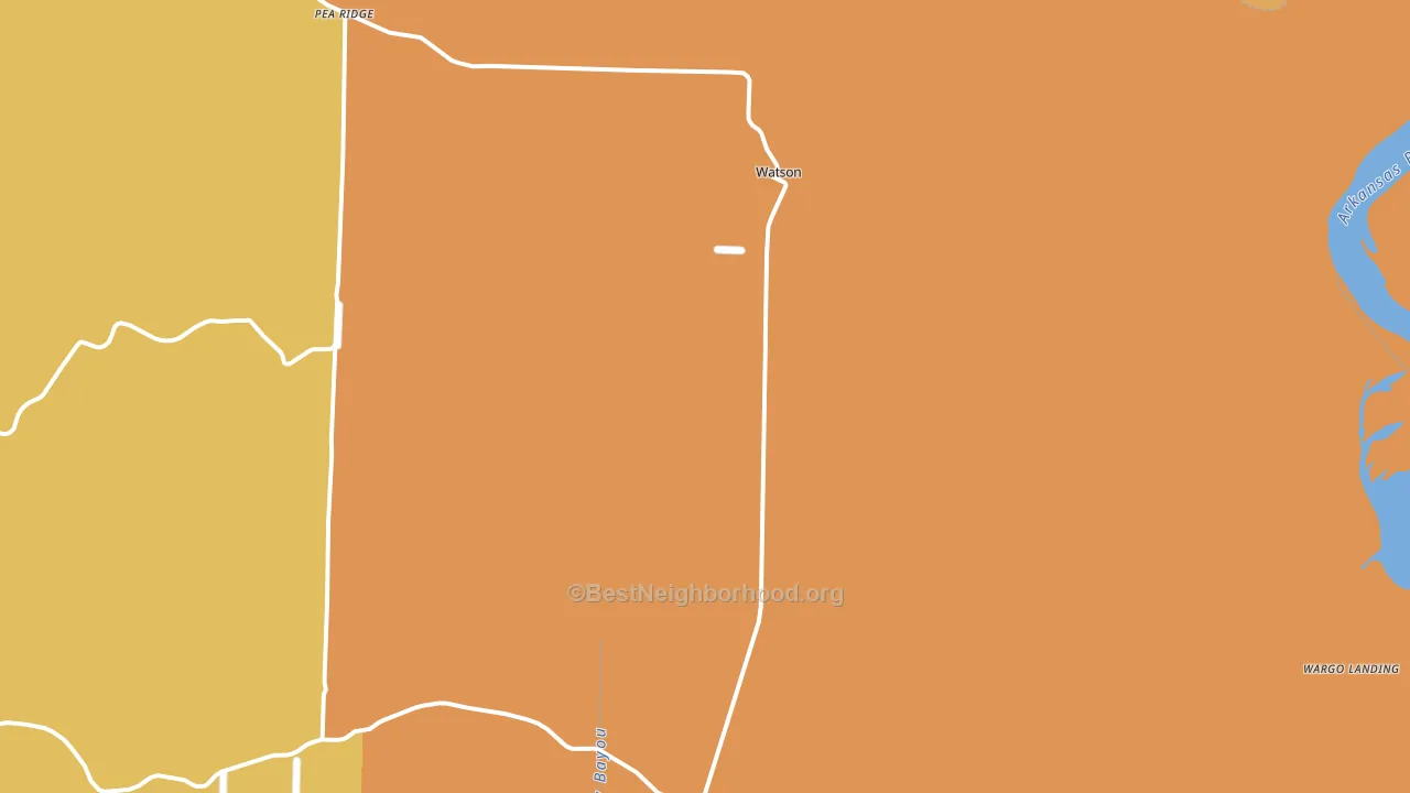 Watson, AR block-group voter-turnout map