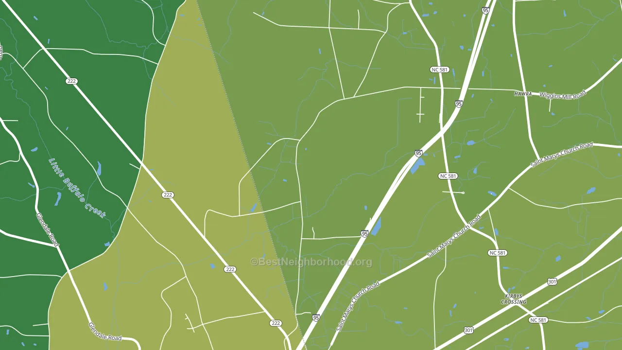 Watson Crossroads, NC block-group voter-turnout map