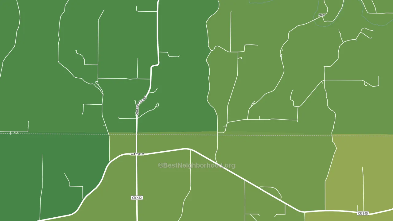 Watson, IA block-group voter-turnout map