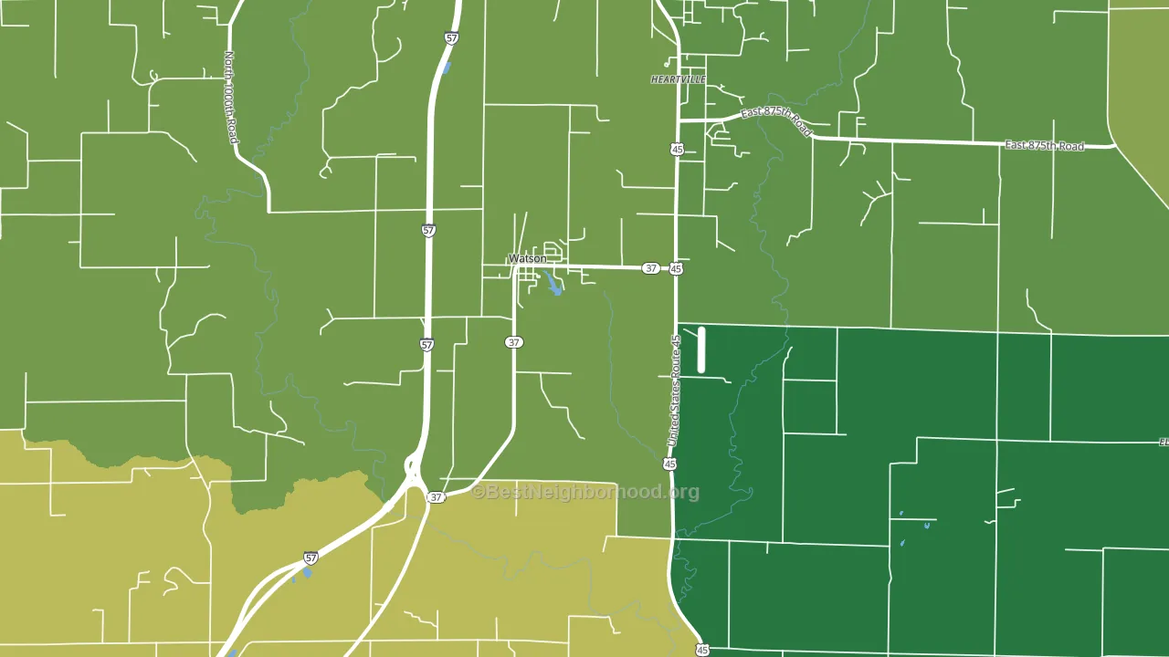 Watson, IL block-group voter-turnout map