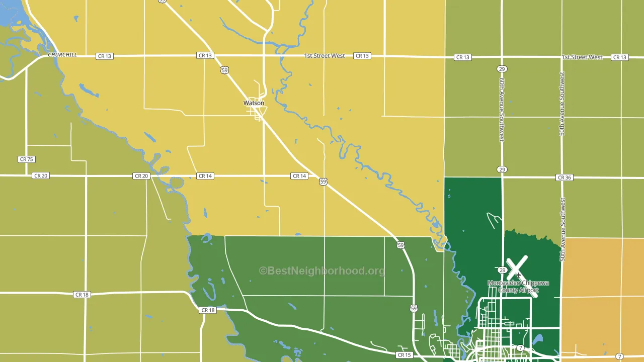 Watson, MN block-group voter-turnout map